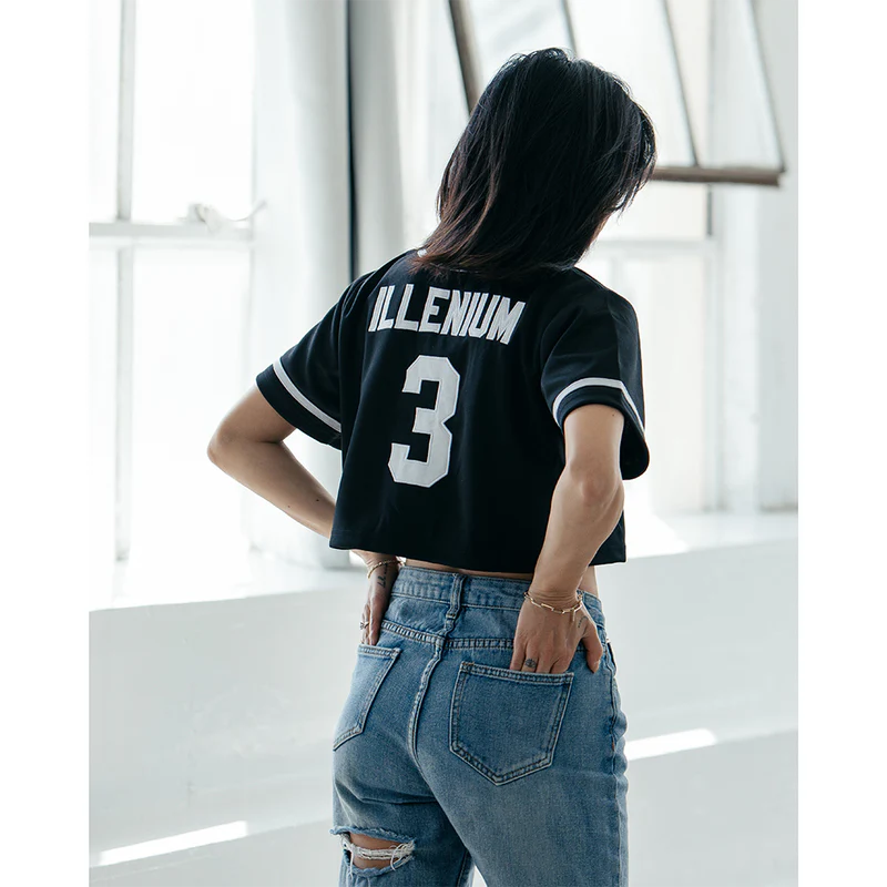 ILLENIUM - Women's Crop Jersey / Black
